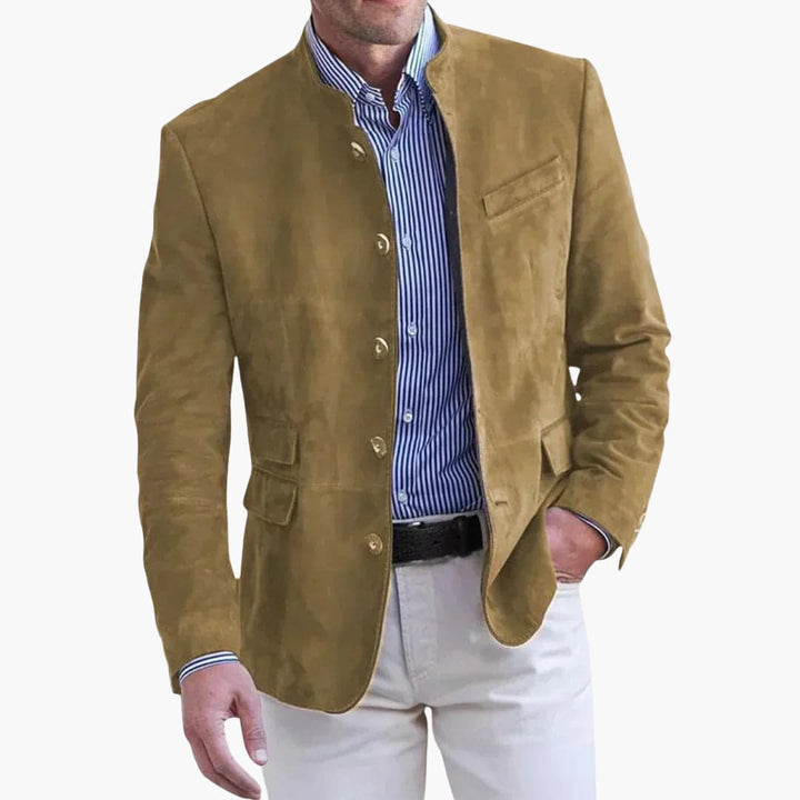 Men's Stand Collar Work Blazer | Fall