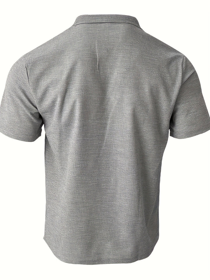 Men's Casual Textured Polo Shirt | Short Sleeve