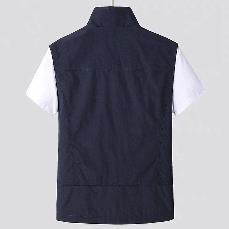 Men's Casual Vest with Pockets | Zip Up