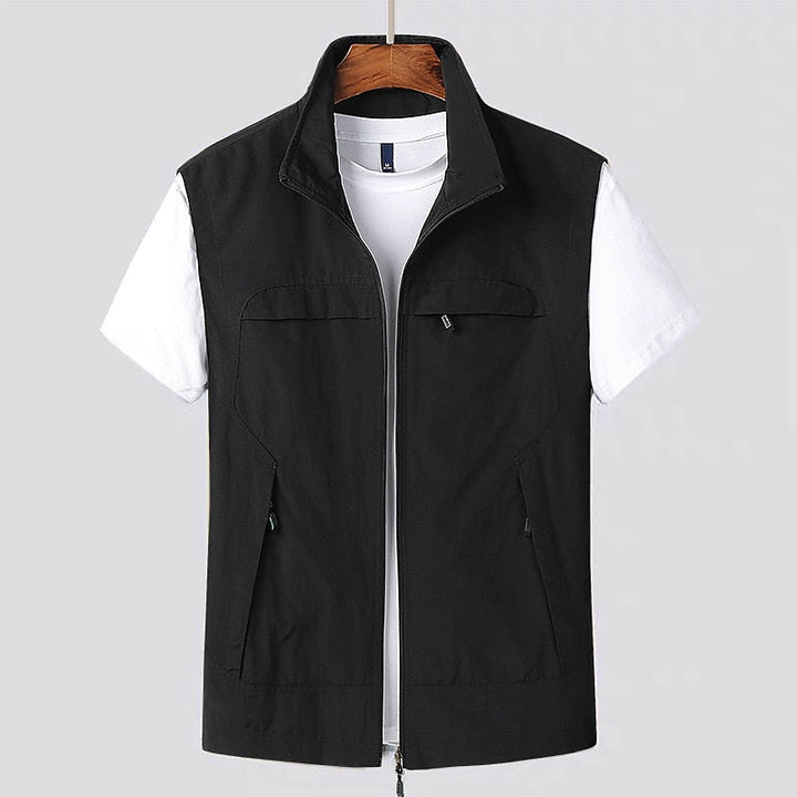 Men's Casual Vest with Pockets | Zip Up
