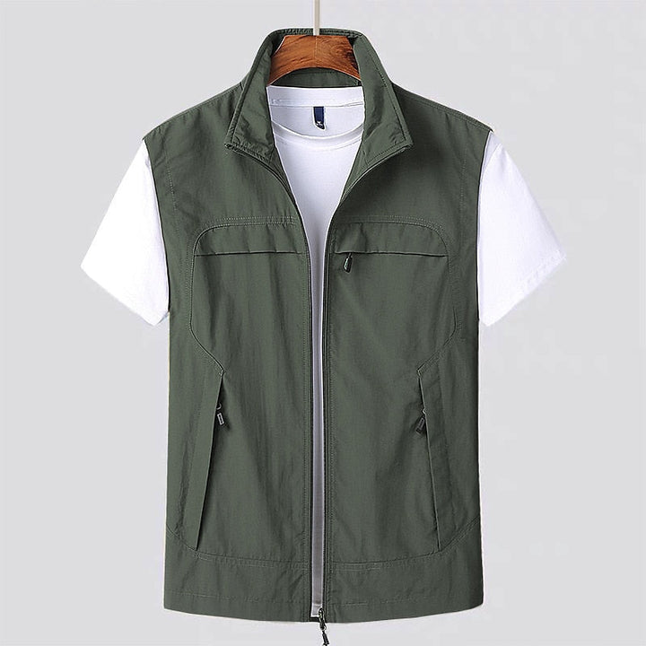 Men's Casual Vest with Pockets | Zip Up