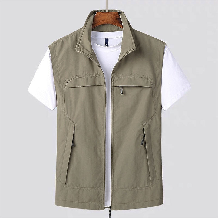 Men's Casual Vest with Pockets | Zip Up