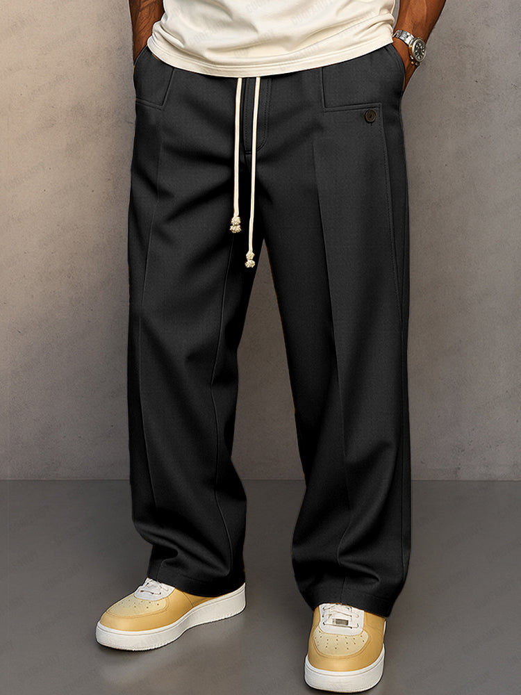 Men's Casual Straight Leg Trousers | Relaxed Fit