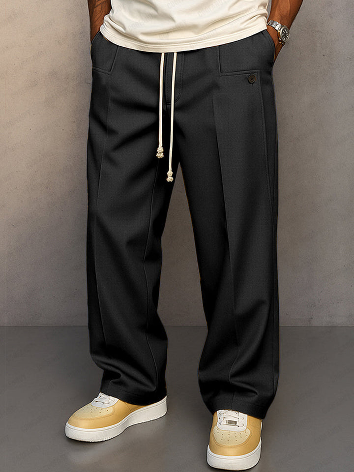 Men's Casual Straight Leg Trousers | Relaxed Fit