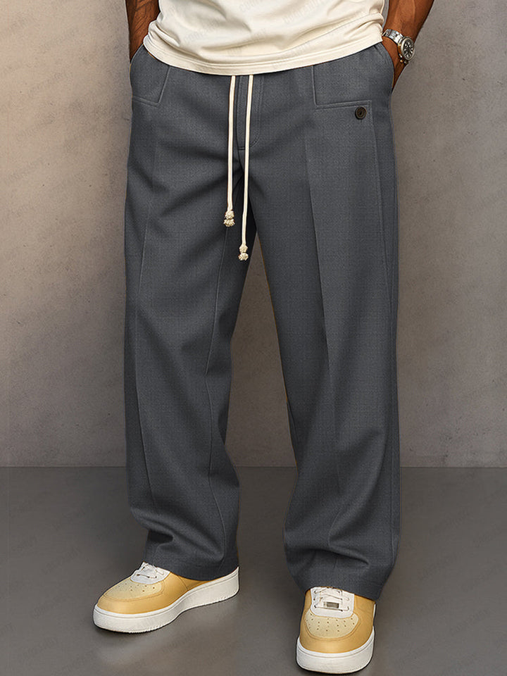 Men's Casual Straight Leg Trousers | Relaxed Fit