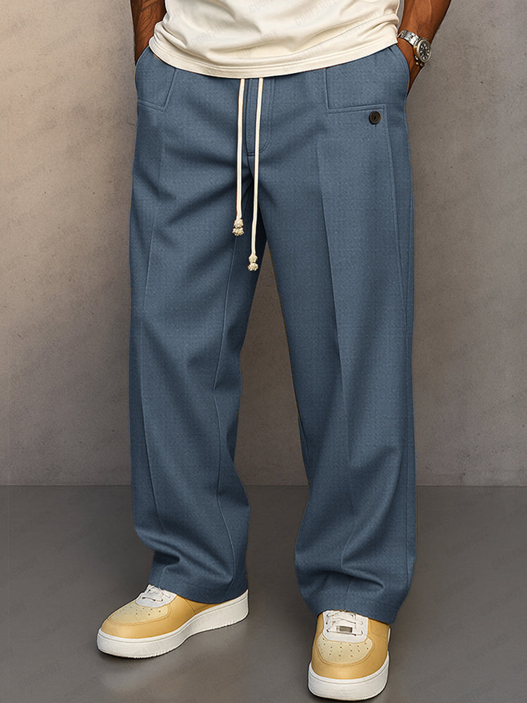 Men's Casual Straight Leg Trousers | Relaxed Fit
