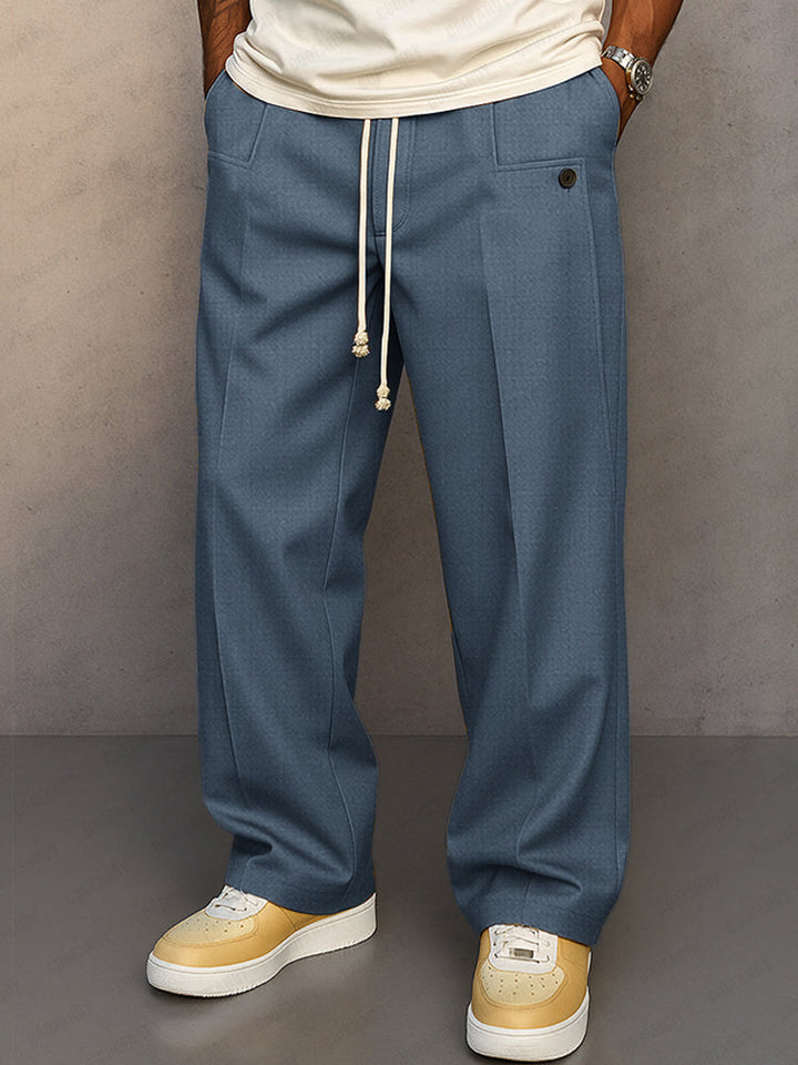 Men's Casual Straight Leg Trousers | Relaxed Fit