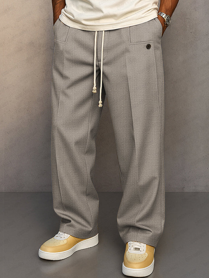 Men's Casual Straight Leg Trousers | Relaxed Fit