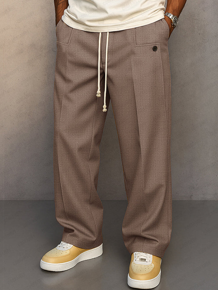 Men's Casual Straight Leg Trousers | Relaxed Fit
