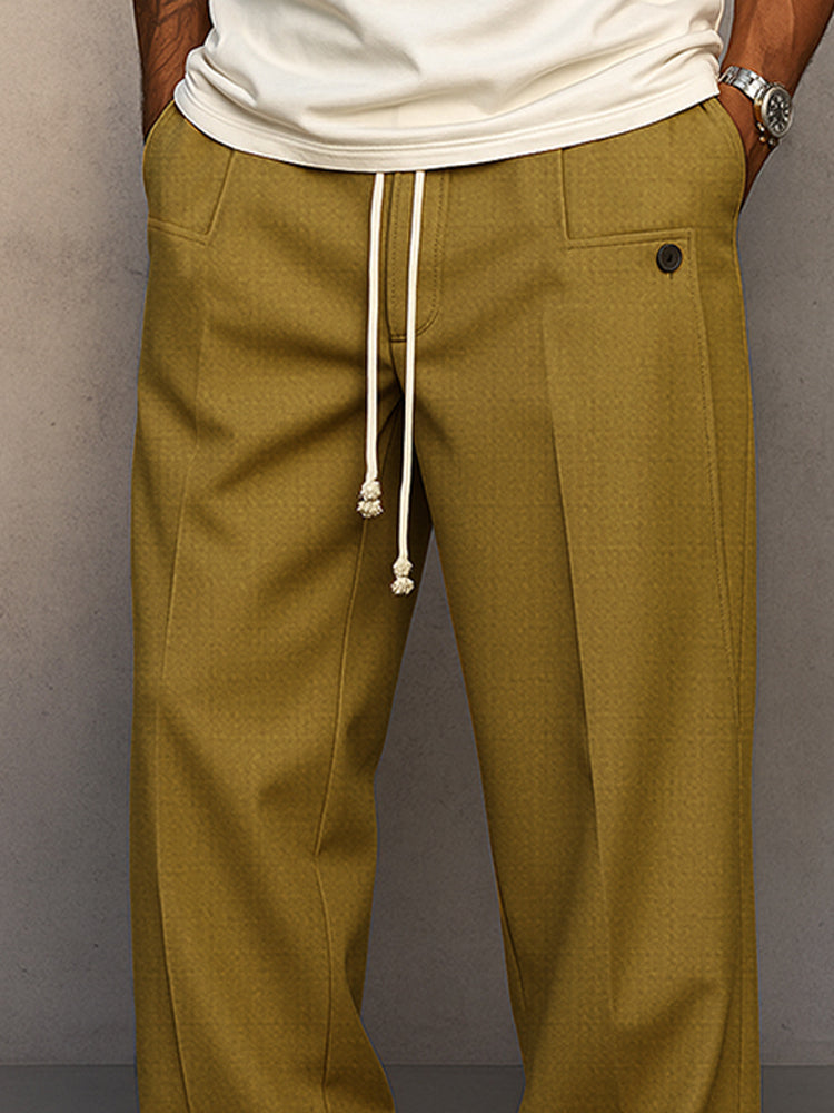Men's Casual Straight Leg Trousers | Relaxed Fit