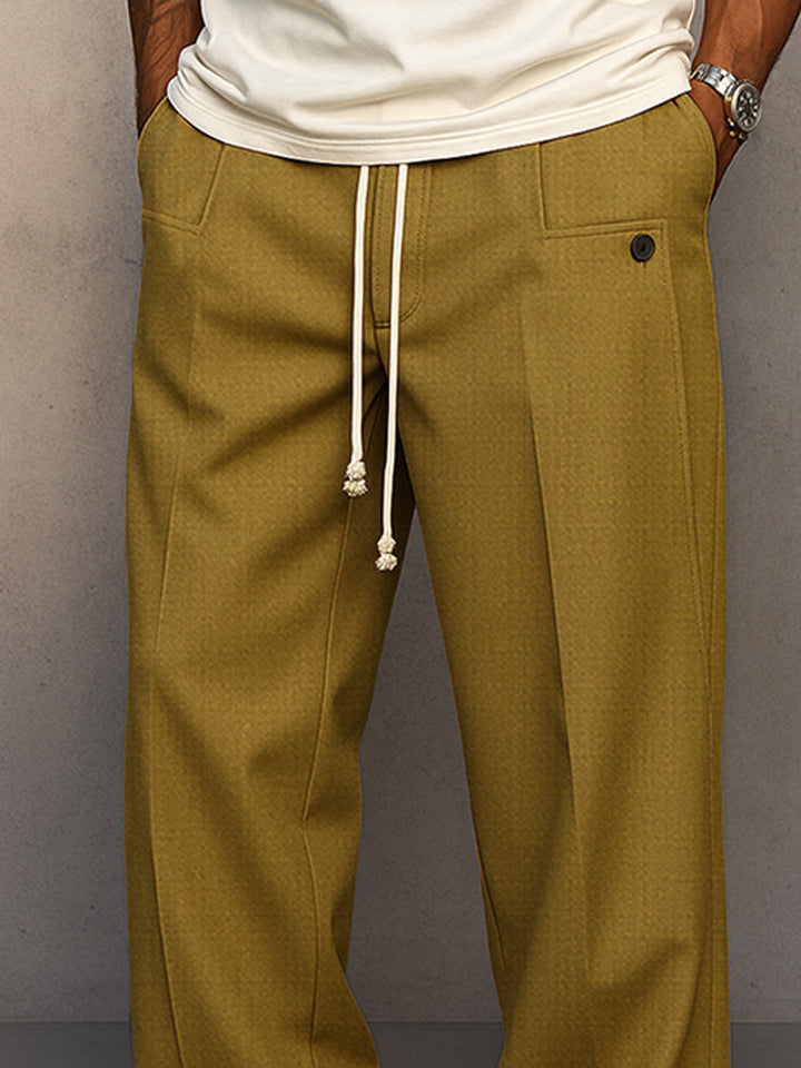 Men's Casual Straight Leg Trousers | Relaxed Fit