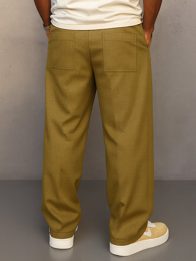 Men's Casual Straight Leg Trousers | Relaxed Fit