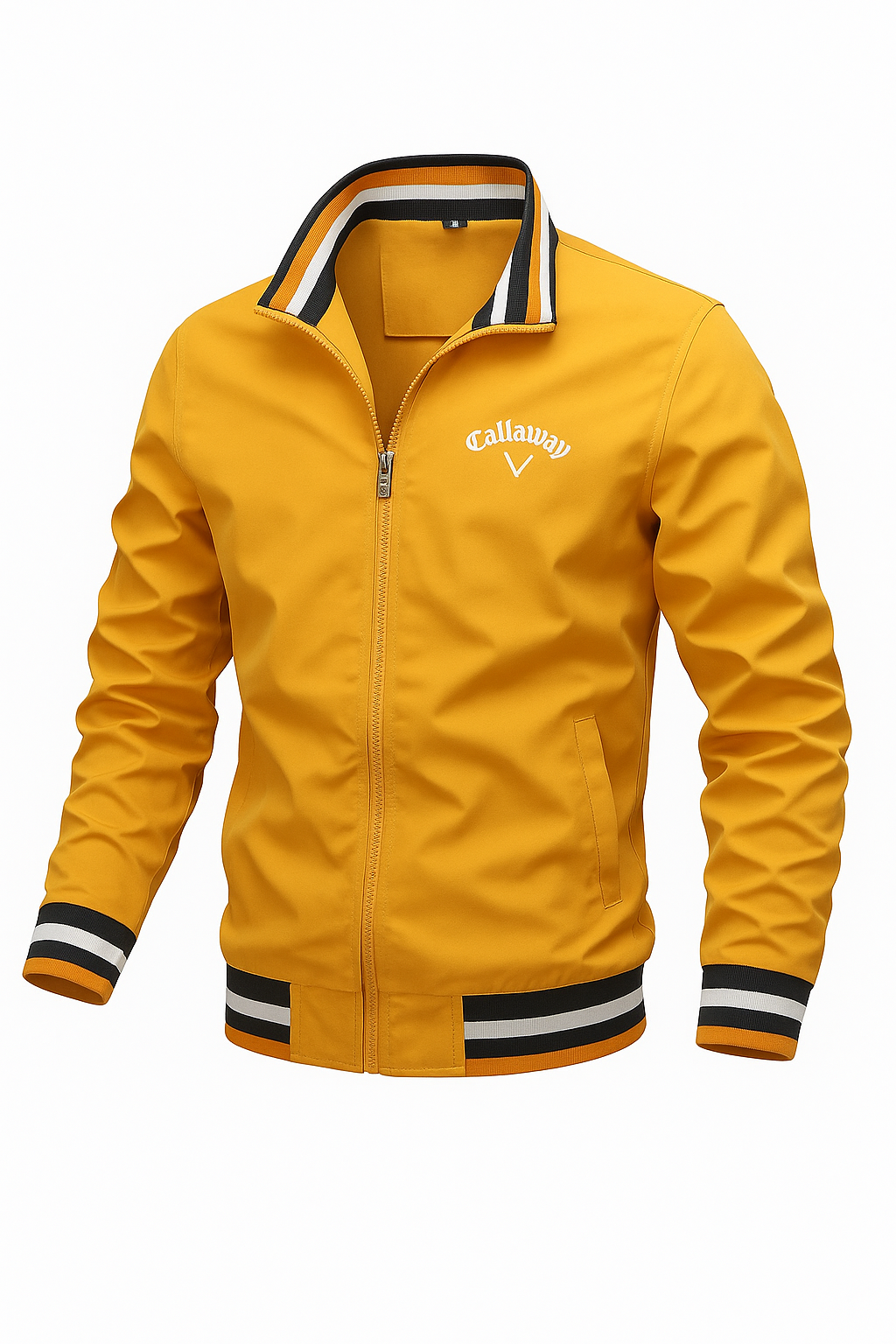 Men's Sport Stand Collar Varsity Jacket | Zip Up
