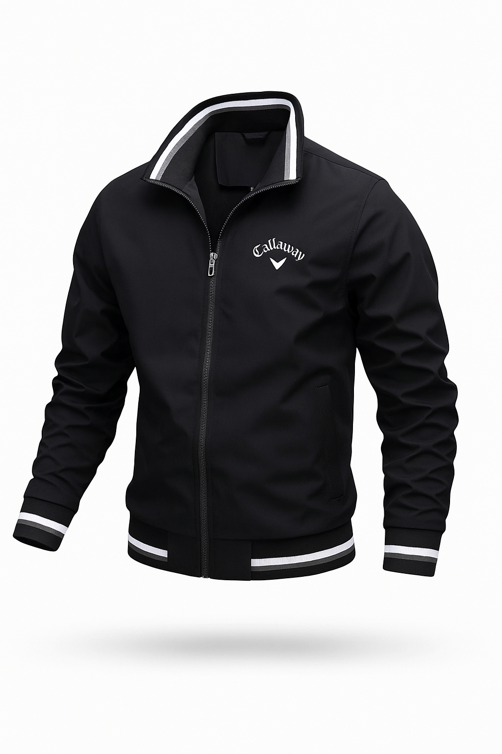 Men's Sport Stand Collar Varsity Jacket | Zip Up