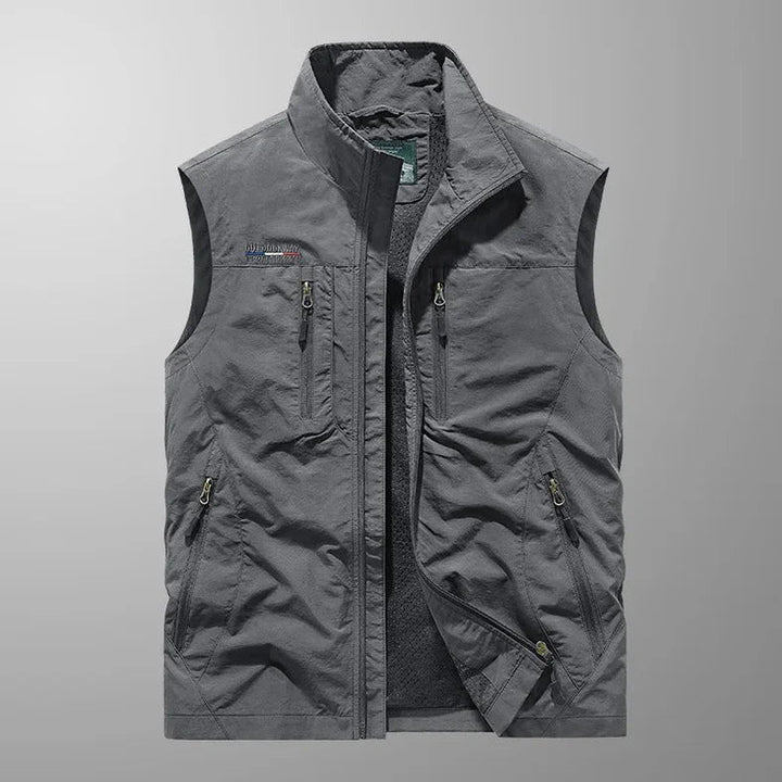 Men's Casual Zip Up Vest with Pockets | Sleeveless