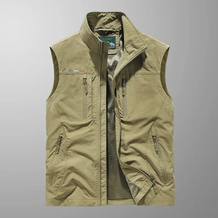 Men's Casual Zip Up Vest with Pockets | Sleeveless