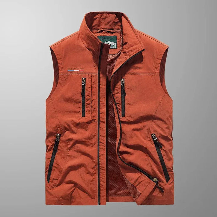 Men's Casual Zip Up Vest with Pockets | Sleeveless