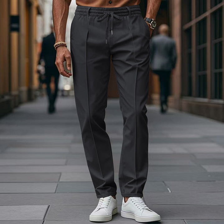 Men's Elegant Relaxed Fit Trousers | Drawstring