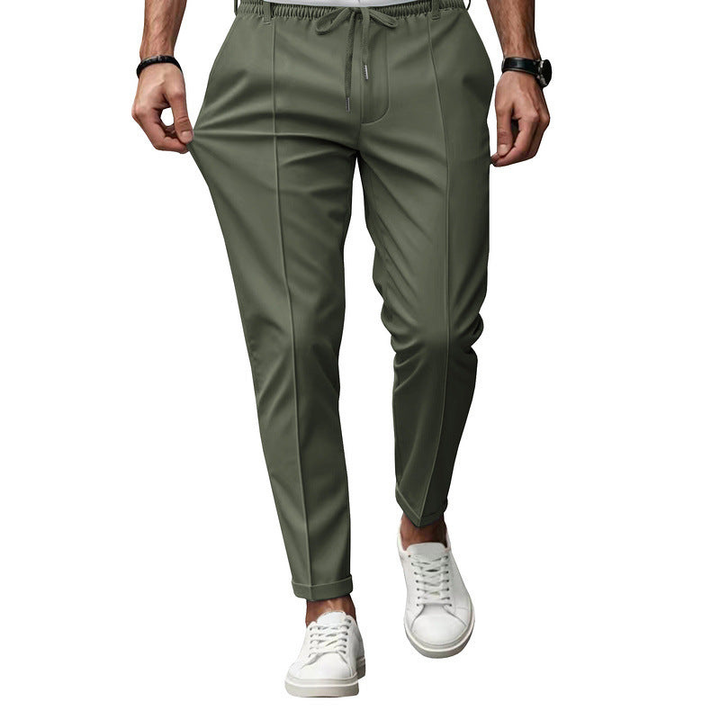 Men's Elegant Relaxed Fit Trousers | Drawstring