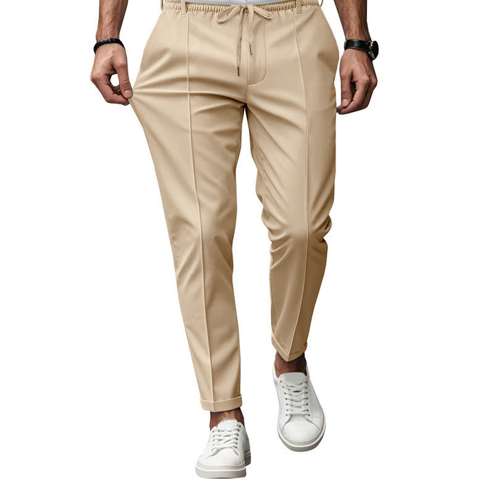 Men's Elegant Relaxed Fit Trousers | Drawstring