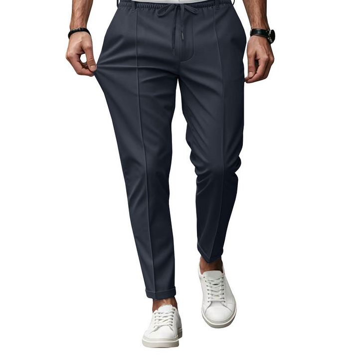 Men's Elegant Relaxed Fit Trousers | Drawstring