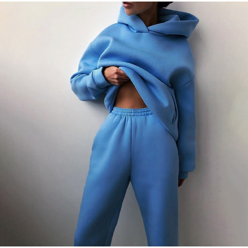 Women's Loungewear Oversized Hoodie and Jogger Pants Set | Two Piece