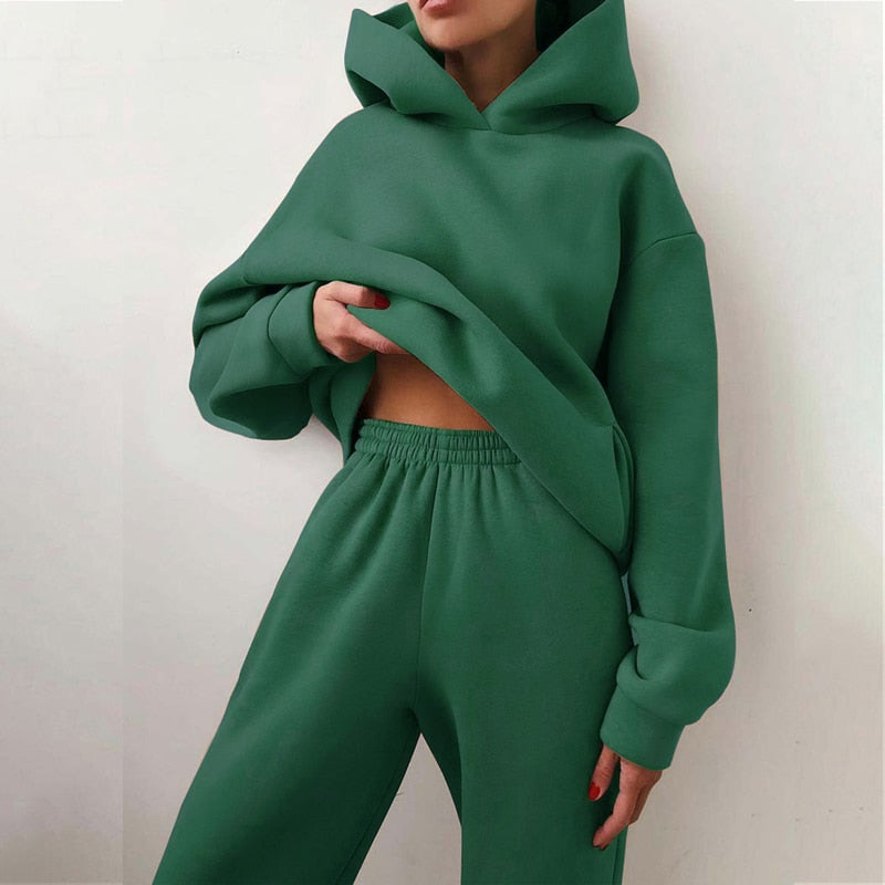 Women's Loungewear Oversized Hoodie and Jogger Pants Set | Two Piece
