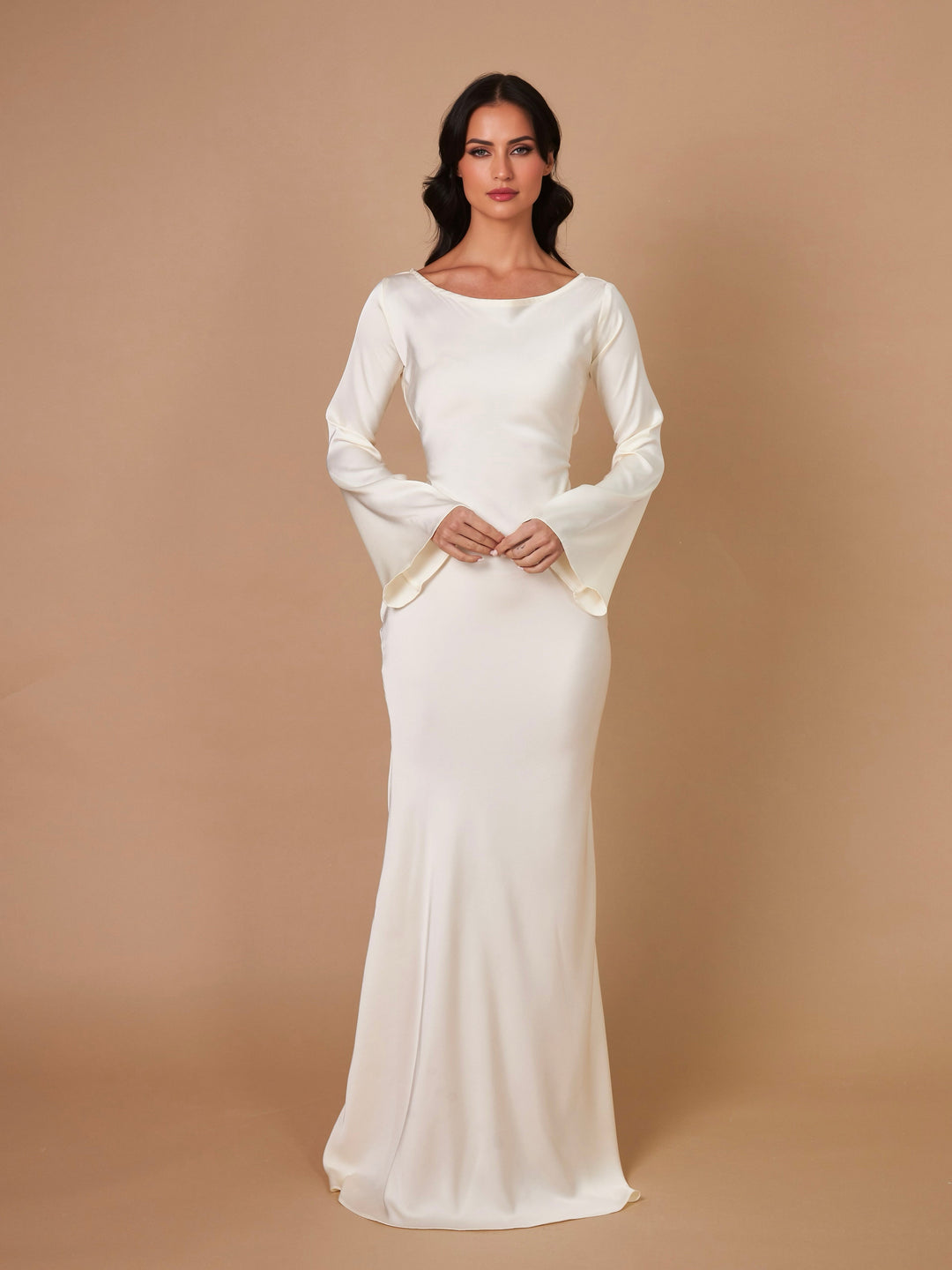 Women's Elegant Long Sleeve Evening Dress | Maxi