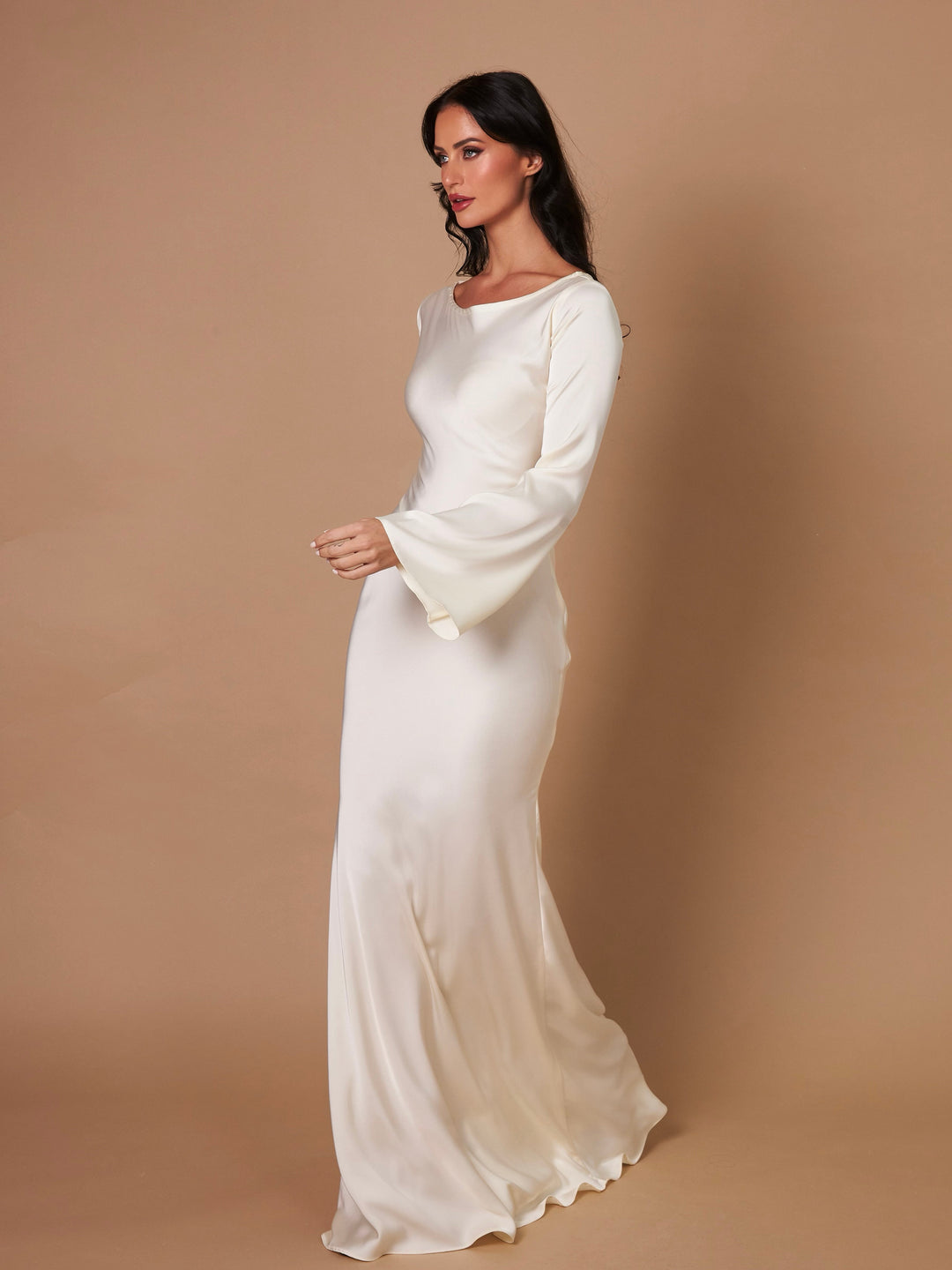Women's Elegant Long Sleeve Evening Dress | Maxi