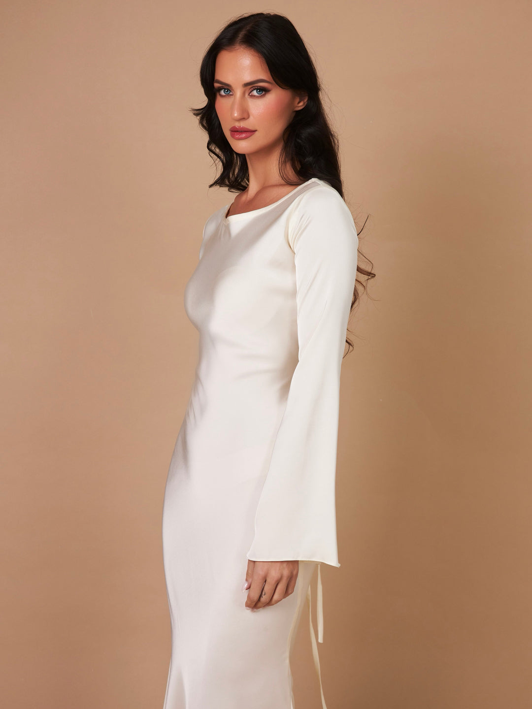 Women's Elegant Long Sleeve Evening Dress | Maxi