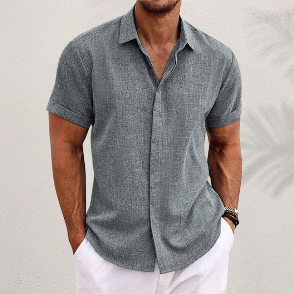 Men's Classic Relaxed Fit Collared Summer Shirt | Short Sleeve