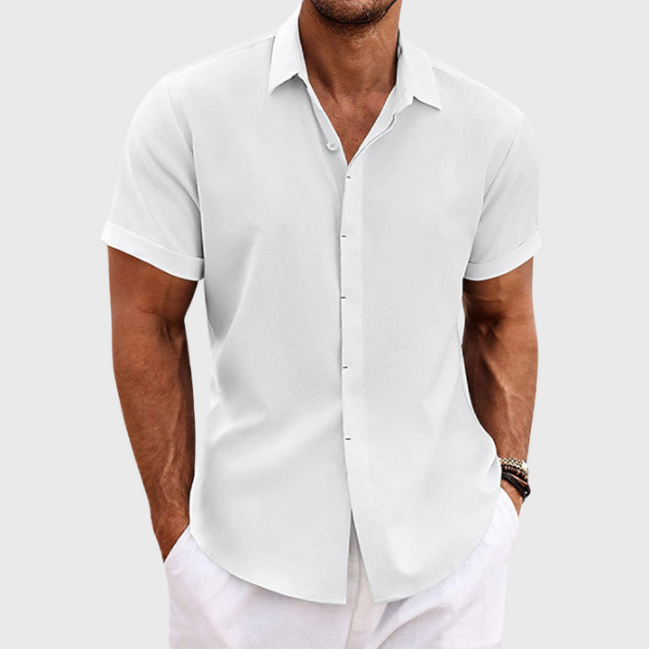 Men's Classic Relaxed Fit Collared Summer Shirt | Short Sleeve
