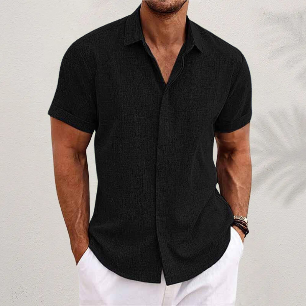 Men's Classic Relaxed Fit Collared Summer Shirt | Short Sleeve