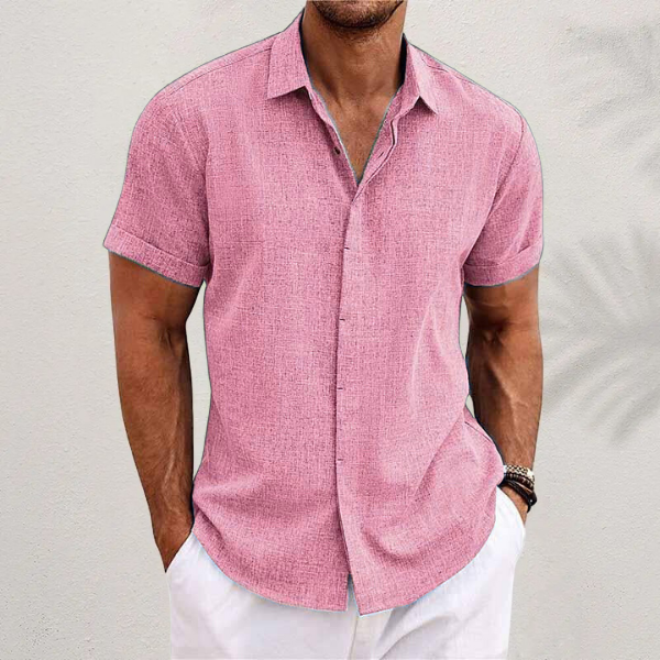 Men's Classic Relaxed Fit Collared Summer Shirt | Short Sleeve