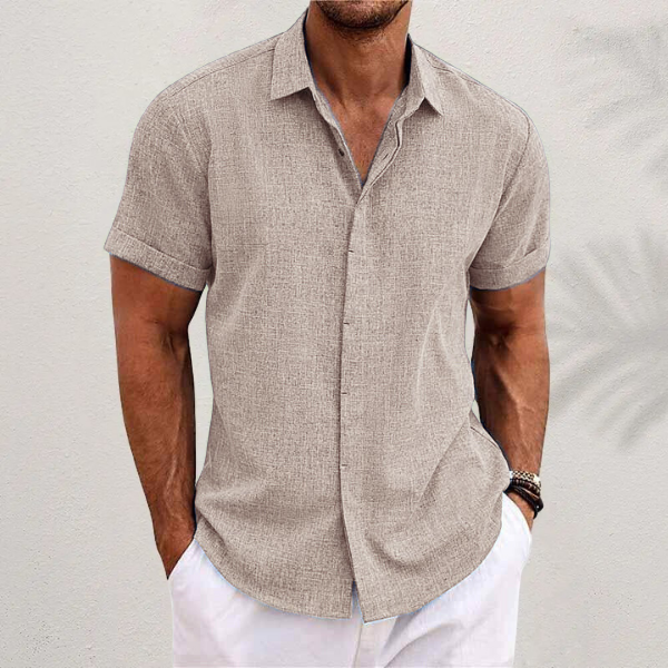 Men's Classic Relaxed Fit Collared Summer Shirt | Short Sleeve