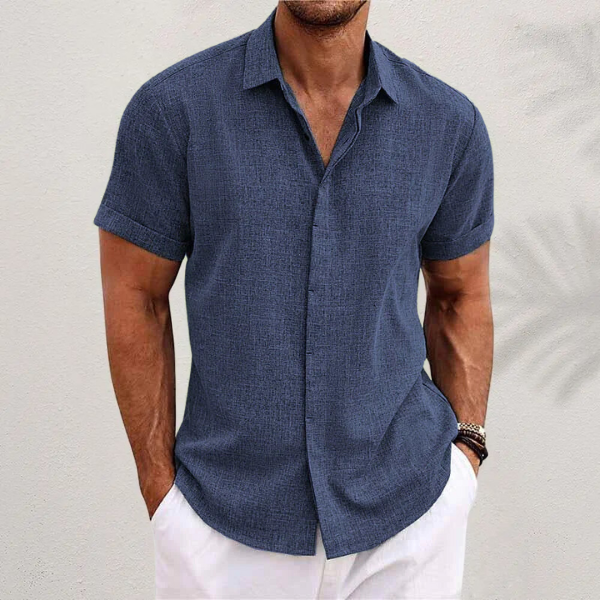 Men's Classic Relaxed Fit Collared Summer Shirt | Short Sleeve