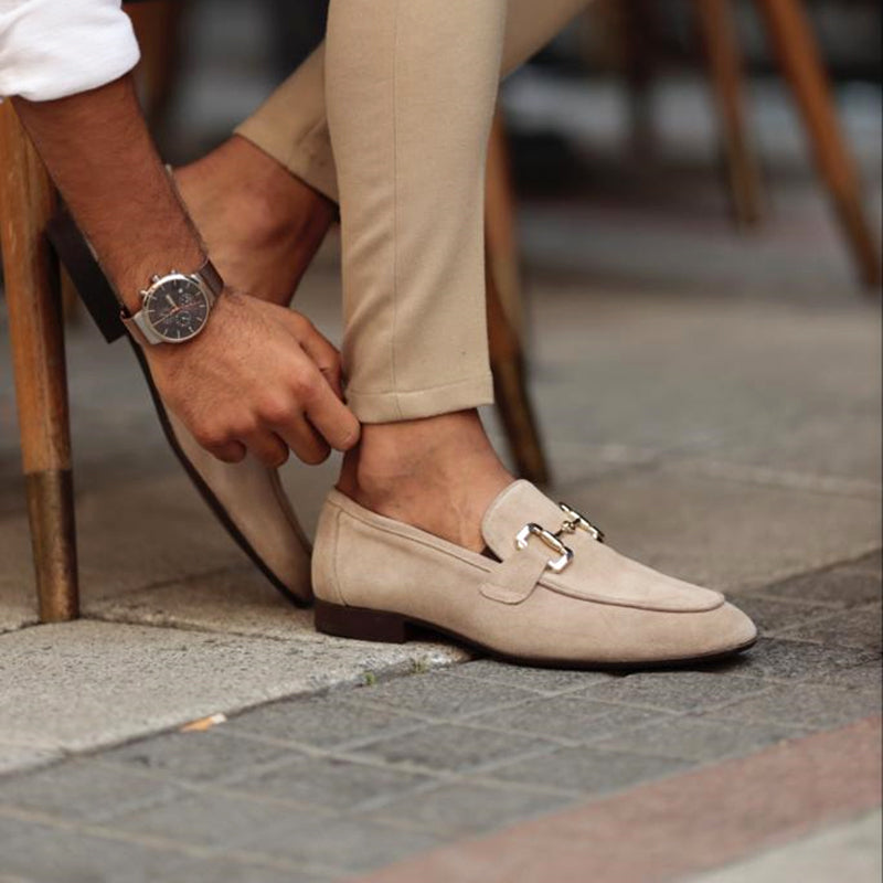 Men's Elegant Buckle Detail Orthopedic Loafers | Slip On