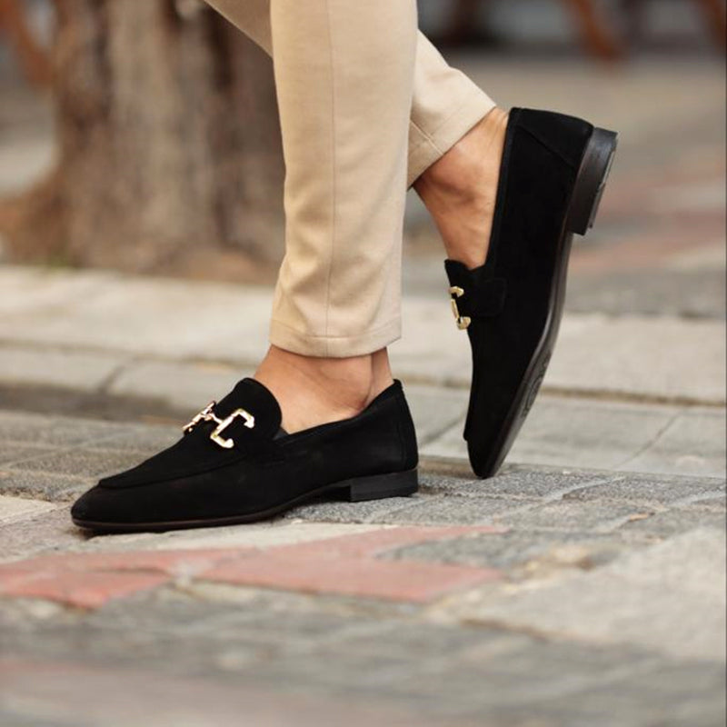 Men's Elegant Buckle Detail Orthopedic Loafers | Slip On