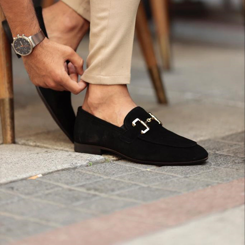 Men's Elegant Buckle Detail Orthopedic Loafers | Slip On