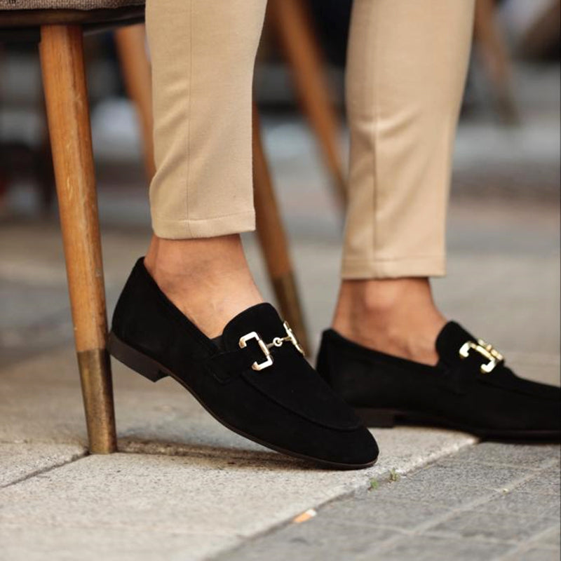 Men's Elegant Buckle Detail Orthopedic Loafers | Slip On