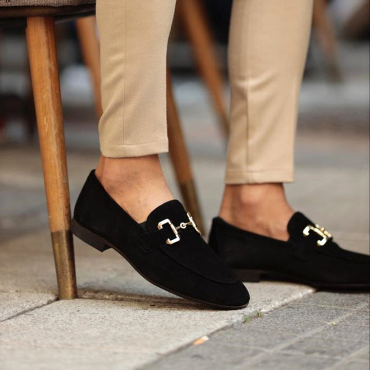 Men's Elegant Buckle Detail Orthopedic Loafers | Slip On