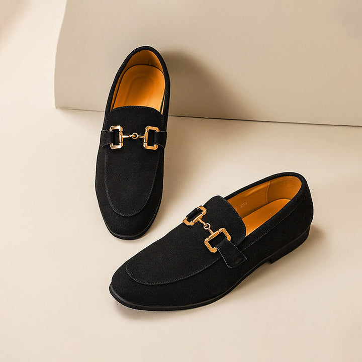 Men's Elegant Buckle Detail Orthopedic Loafers | Slip On