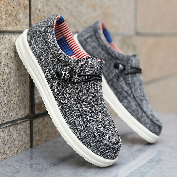 Men's Casual Orthopedic Loafers with Lace-Up Detail | Slip On