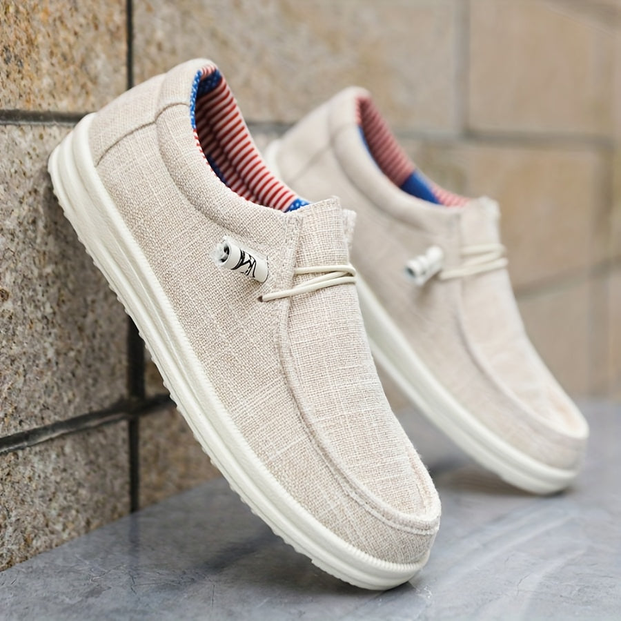 Men's Casual Orthopedic Loafers with Lace-Up Detail | Slip On