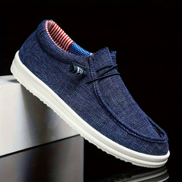 Men's Casual Orthopedic Loafers with Lace-Up Detail | Slip On