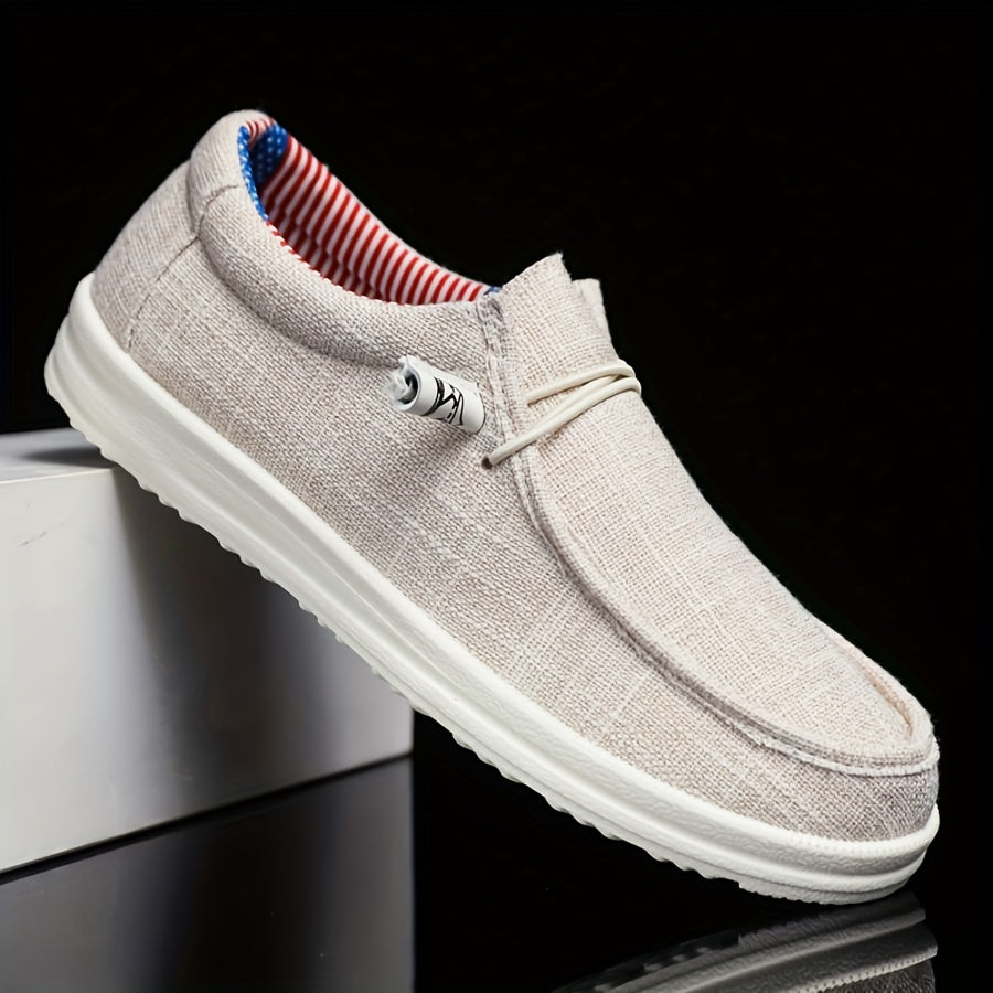 Men's Casual Orthopedic Loafers with Lace-Up Detail | Slip On