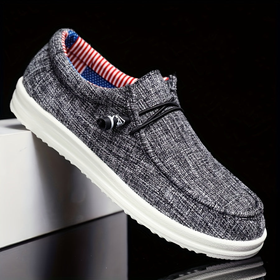 Men's Casual Orthopedic Loafers with Lace-Up Detail | Slip On