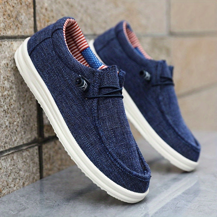 Men's Casual Orthopedic Loafers with Lace-Up Detail | Slip On