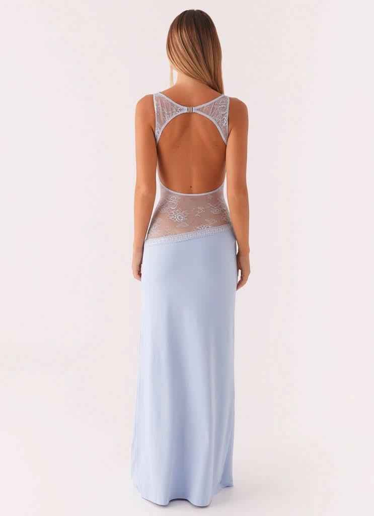 Women's Elegant Sleeveless Lace Cutout Dress | Maxi