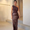 Women's Elegant Asymmetric Formal Wedding Guest Dress | Maxi